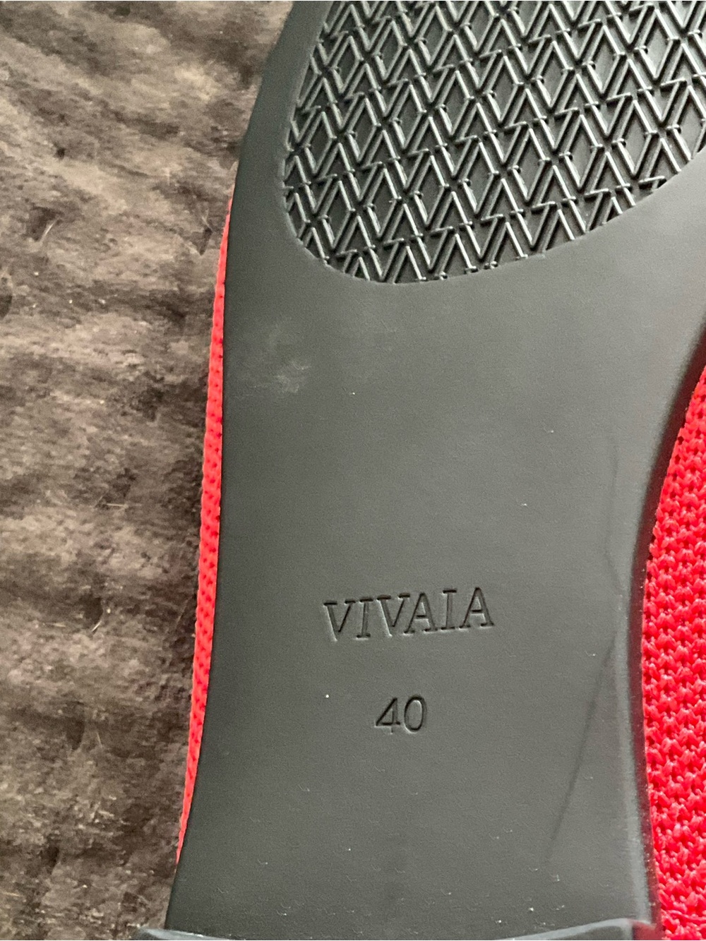 Viviana Red Knit Slip-On Flats with Black Dachshund Motif - Picture 4 of 5
